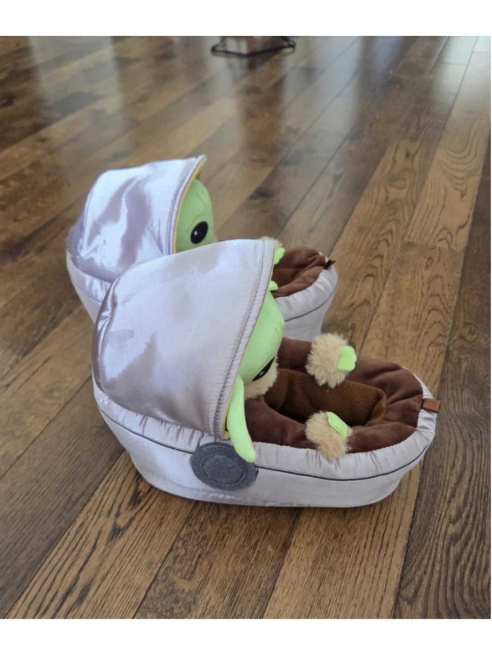 Kids Gap × Star Wars The Mandalorian Grogu Slippers Grey Brown Size 1-2